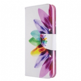 Flipové Pouzdro Na Xiaomi Redmi Note 8T Květina Akvarelu