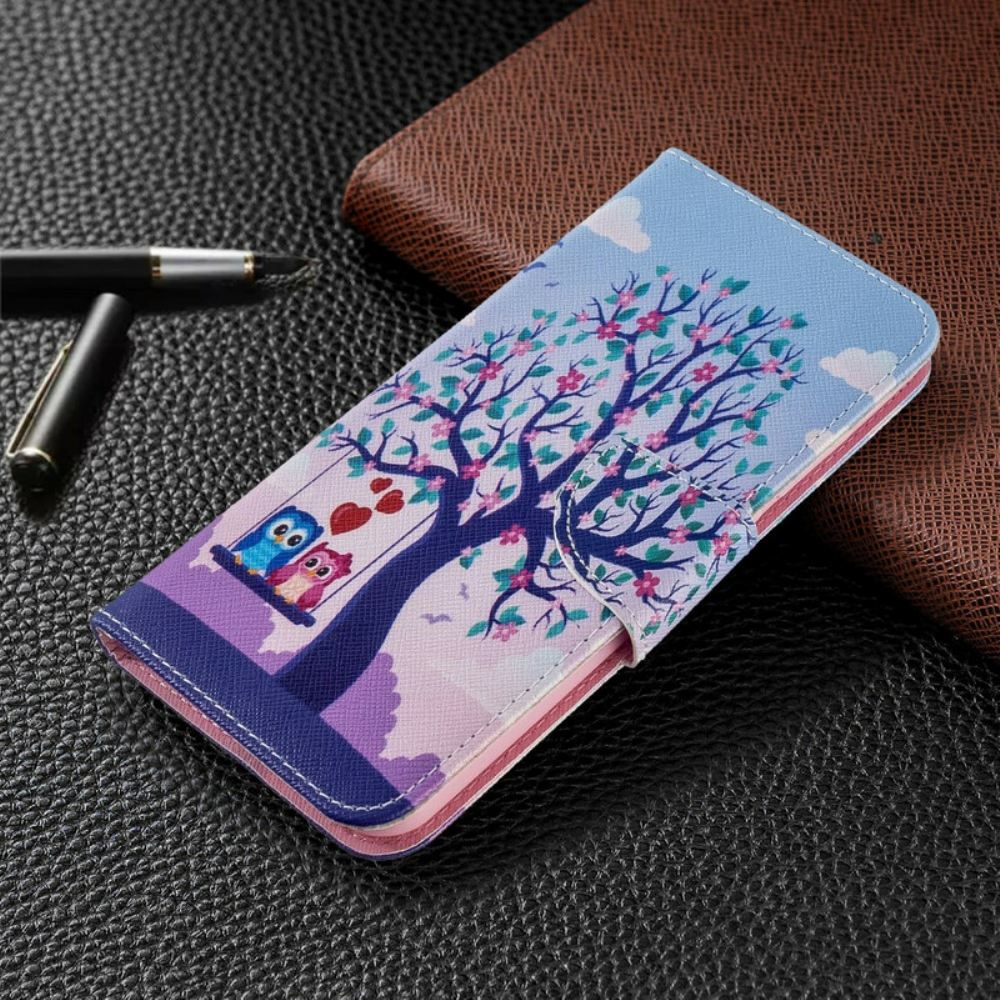 Flipové Pouzdro Na Xiaomi Redmi Note 8T Sovy Na Houpačce