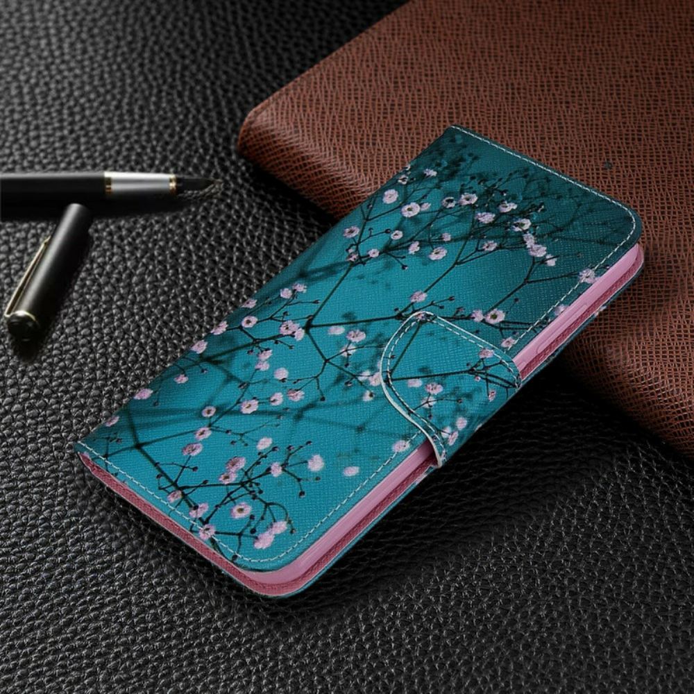 Kožené Pouzdro Na Xiaomi Redmi Note 8T Kvetoucí Strom