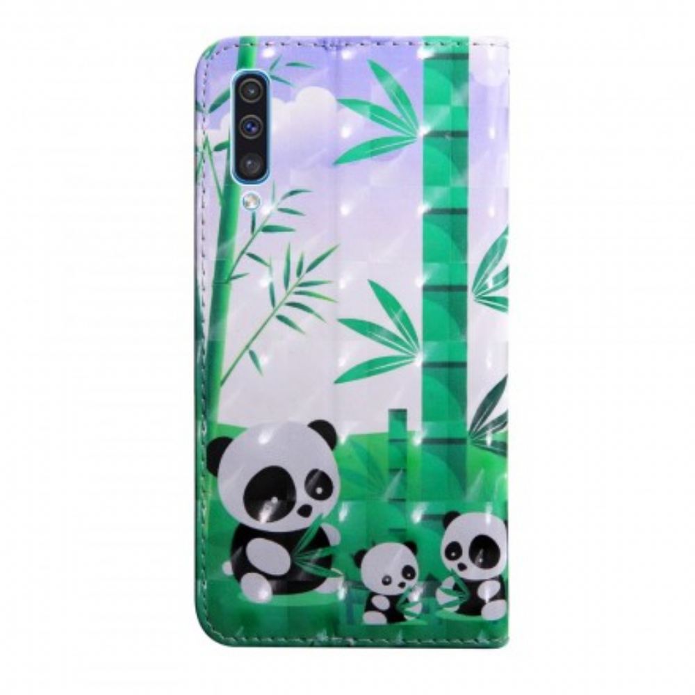 Flipové Pouzdro Na Samsung Galaxy A50 Rodina Pandí
