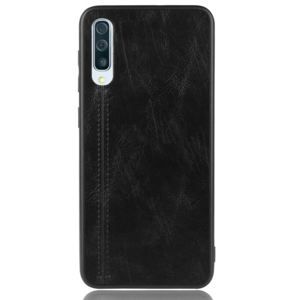 Kryt Na Samsung Galaxy A50 Efekt Švu Z Kůže