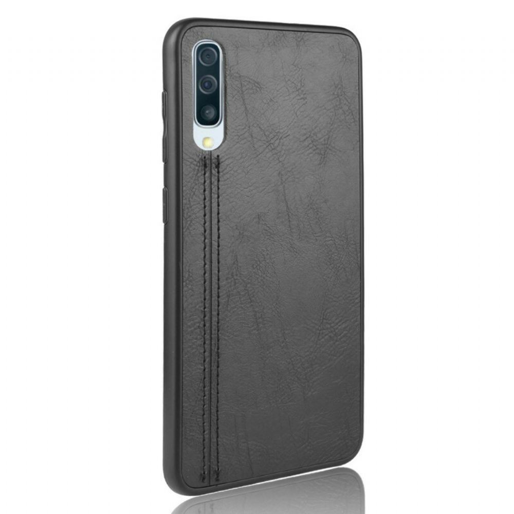 Kryt Na Samsung Galaxy A50 Efekt Švu Z Kůže