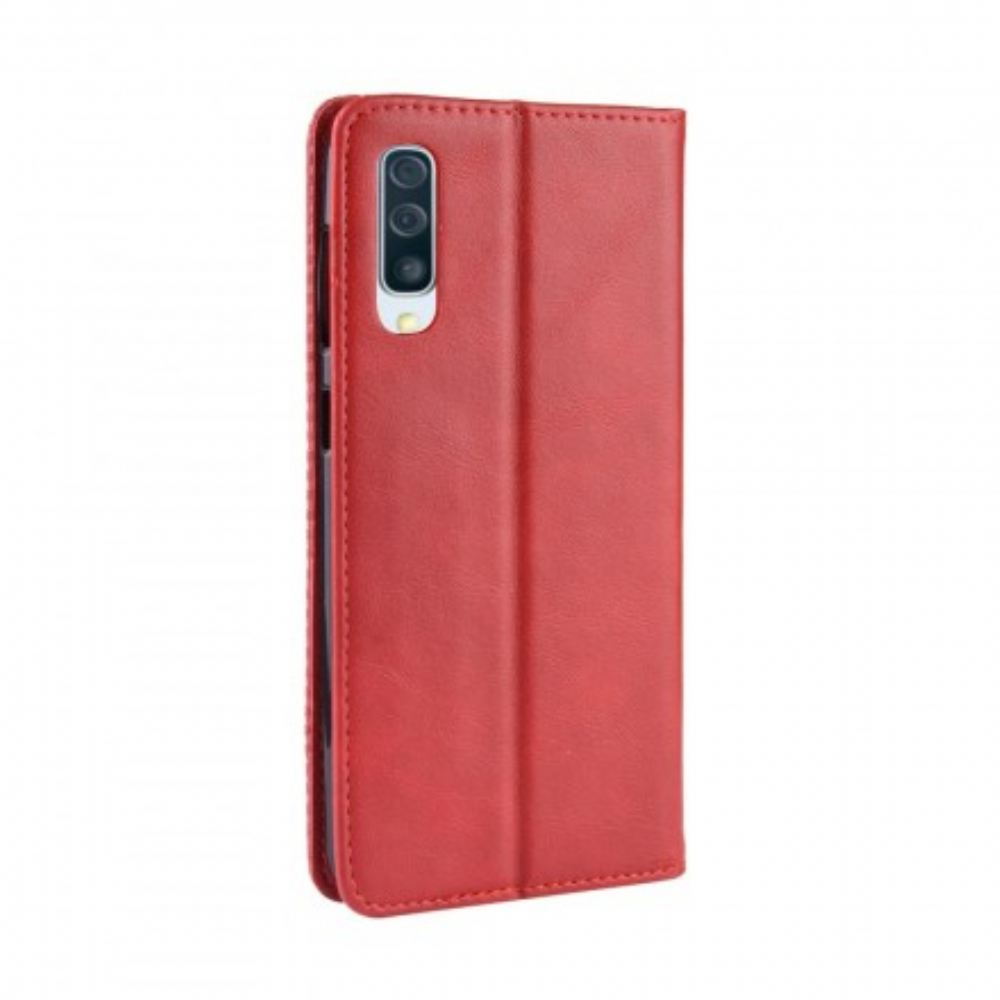 Kryty Na Mobil Na Samsung Galaxy A50 Flipové Pouzdro Stylizovaný Vintage Kožený Efekt