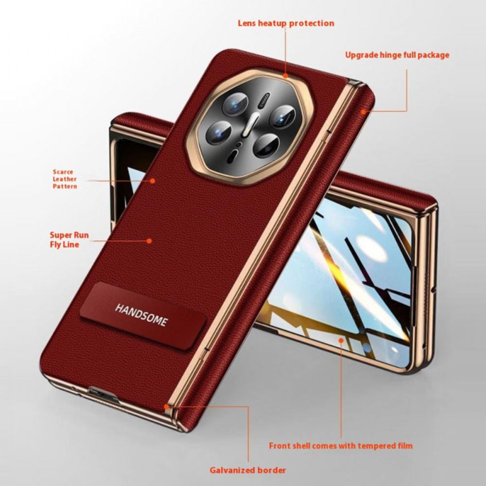 Kryt Huawei Mate X6 Texturovaná Umělá Kůže S Ochranou Obrazovky