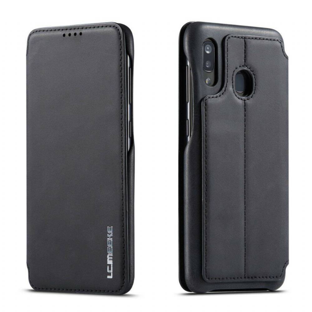 Kryty Na Mobil Na Samsung Galaxy A20e Flipové Pouzdro Kožený Efekt Lc.imeeke
