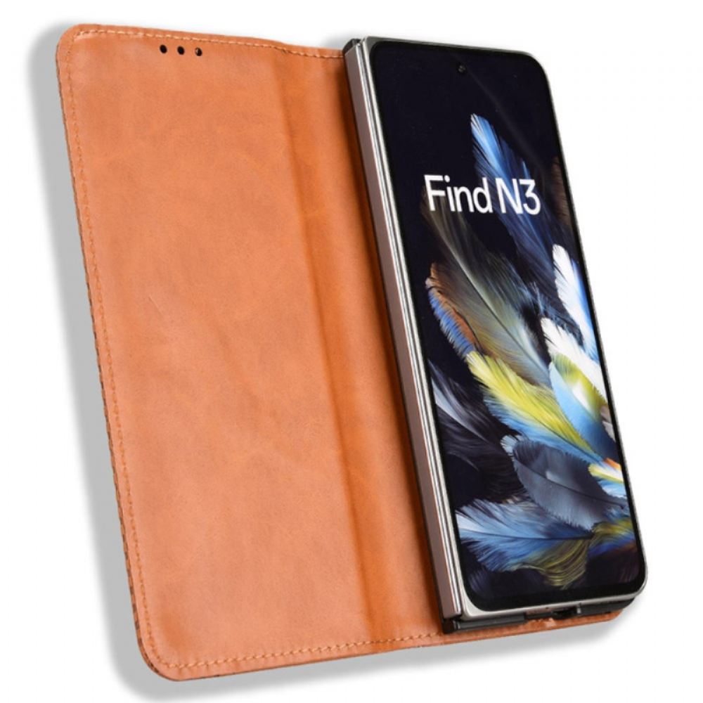 Kožené Pouzdro Folio Oneplus Open Ročník