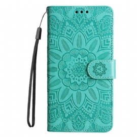 Flipové Pouzdro Na Xiaomi Redmi Note 12 Pro Plus Na Lana Dekorace Mandaly S Popruhem