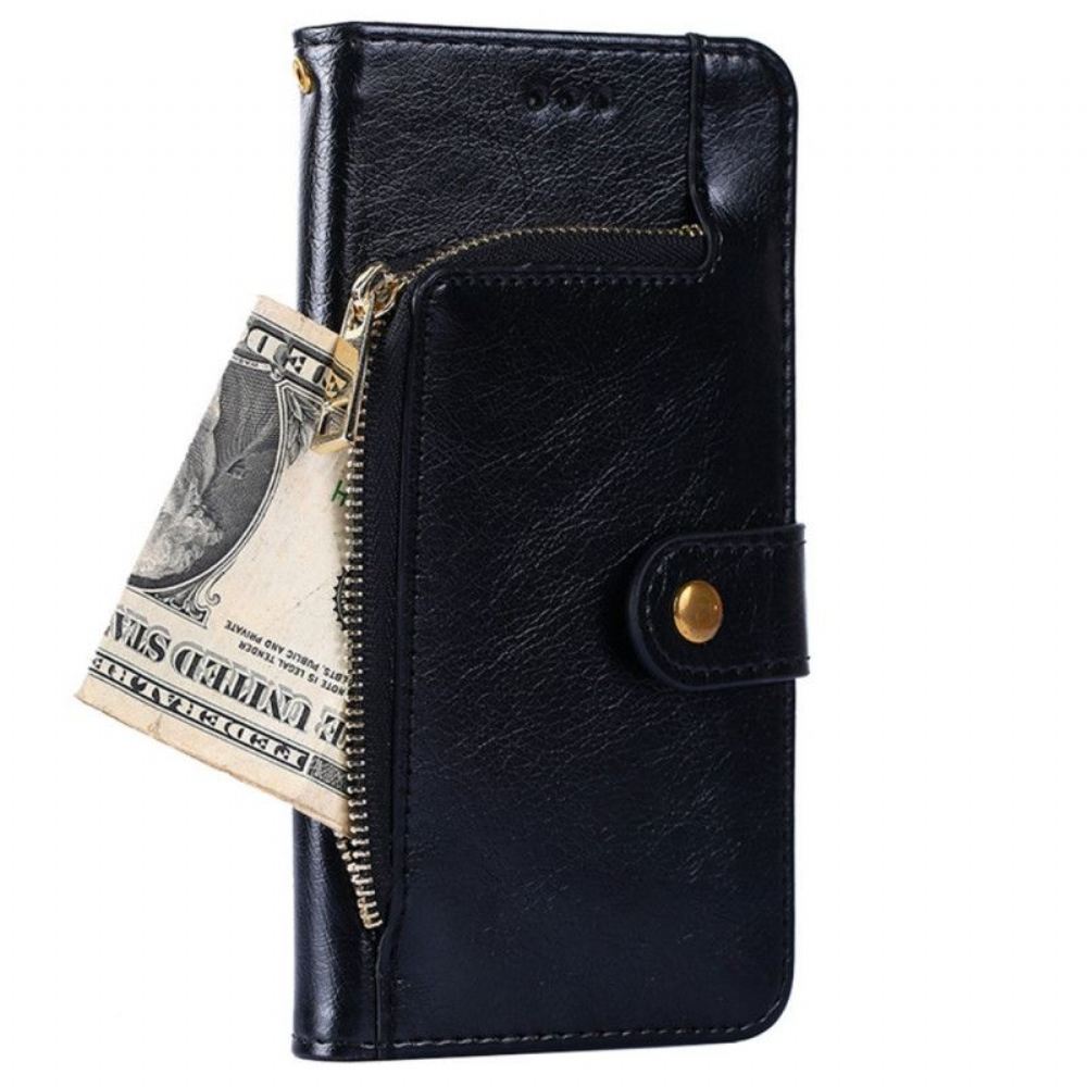 Kožené Pouzdro Na Xiaomi Redmi Note 12 Pro Plus Peněženka Na Zip