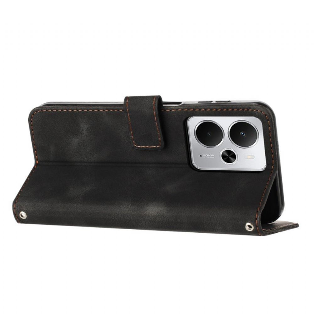 Kožený Kryt Realme 14t 5g Linie A Popruh