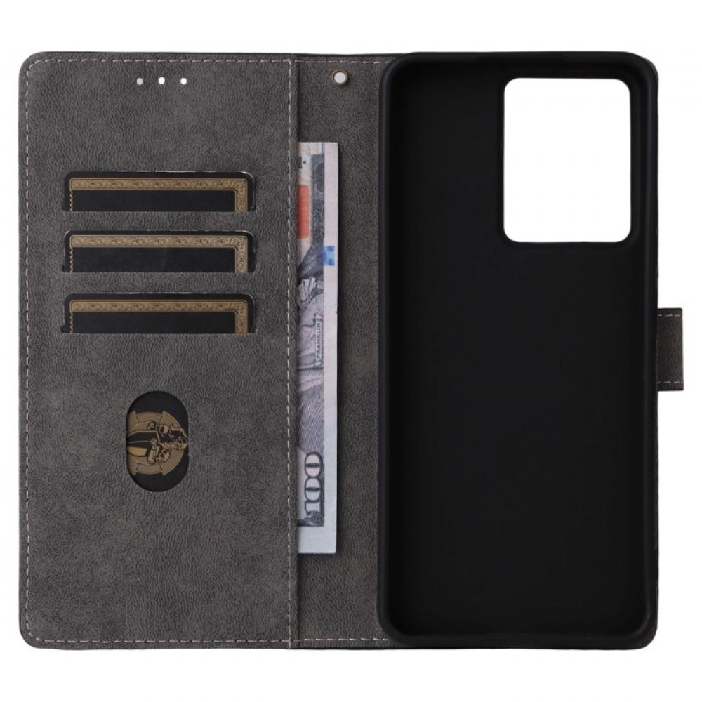 Kožený Kryt Realme 14t 5g Rfid Ochrana Semišový Efekt