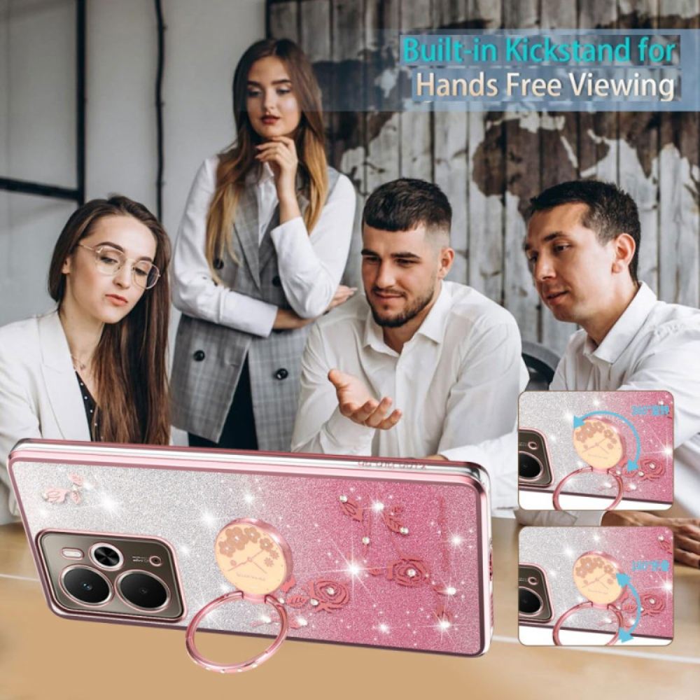 Kryt Na Realme 14t 5g Držák Na Prsten S Kamínky Kadem