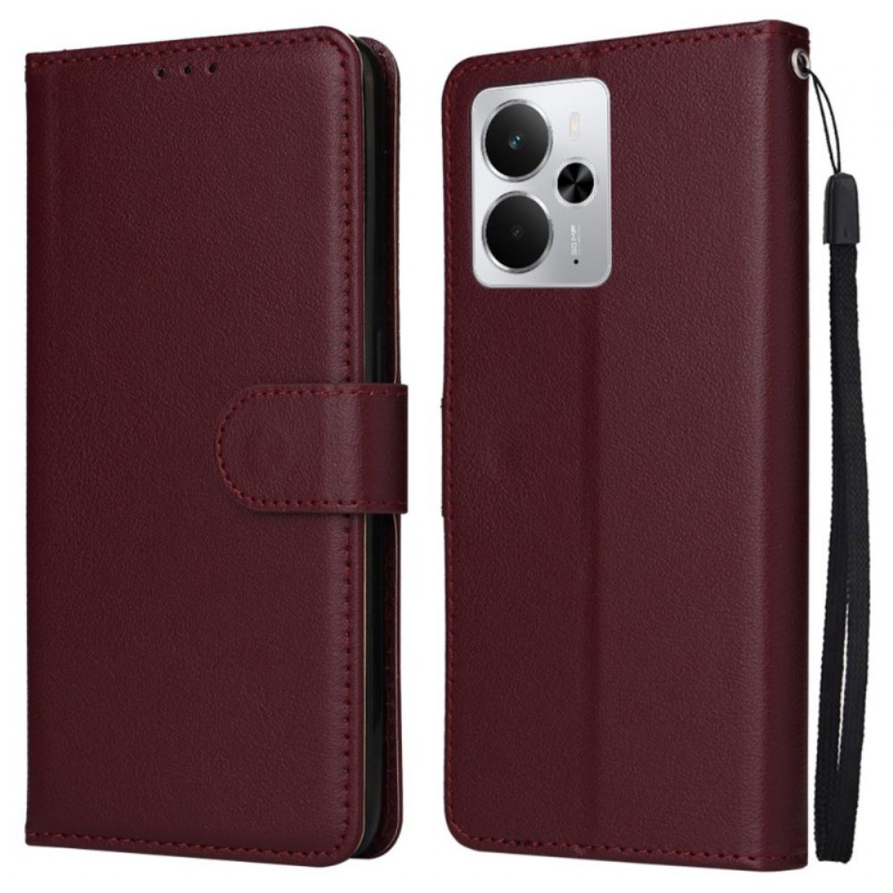 Peněženková Pouzdra Realme 14t 5g Kryty Na Mobil Jednobarevný Popruh