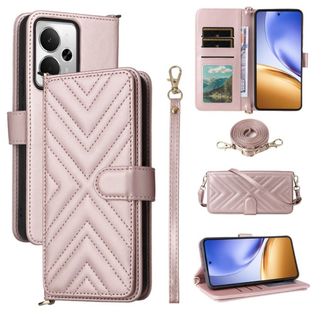 Peněženková Pouzdra Realme 14t 5g Popruh A Ramenní Popruh