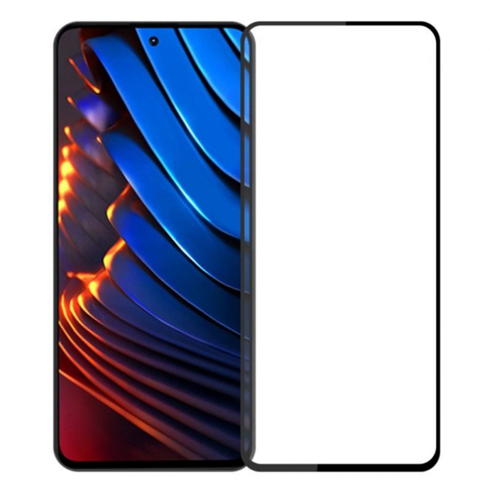 Black Contour Tempered Glass Protection Pro Poco X5 Pro 5G Pinwuyo