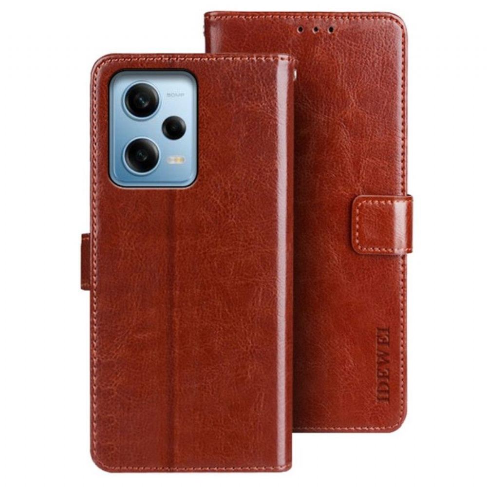 Flipové Pouzdro Na Poco X5 Pro 5G Imitace Kůže Idewei