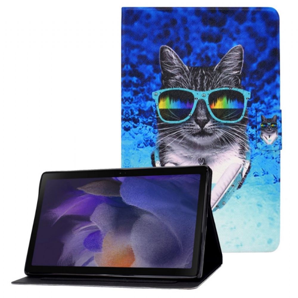 Flipové Pouzdro Na Samsung Galaxy Tab A8 Disco Cat