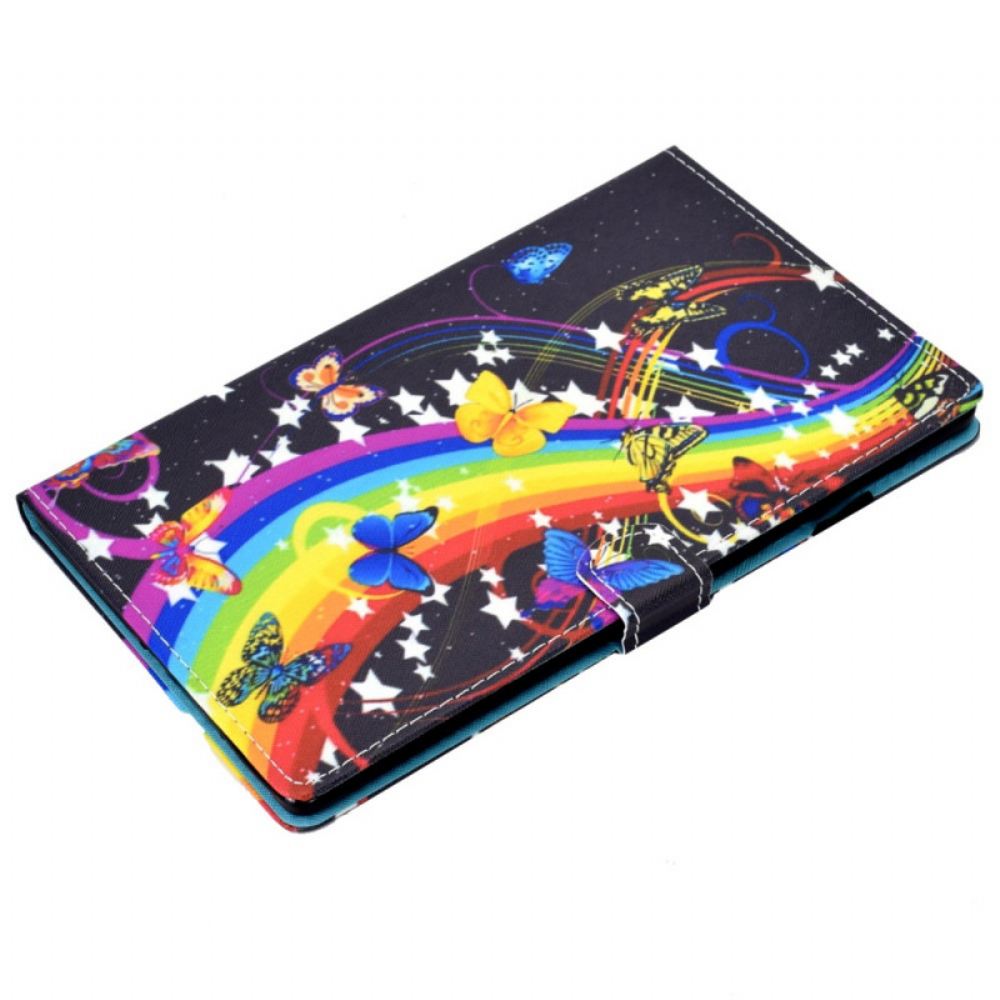 Flipové Pouzdro Na Samsung Galaxy Tab A8 Duhoví Motýli
