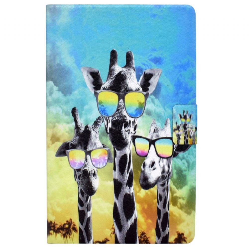Flipové Pouzdro Na Samsung Galaxy Tab A8 Funky Žirafy