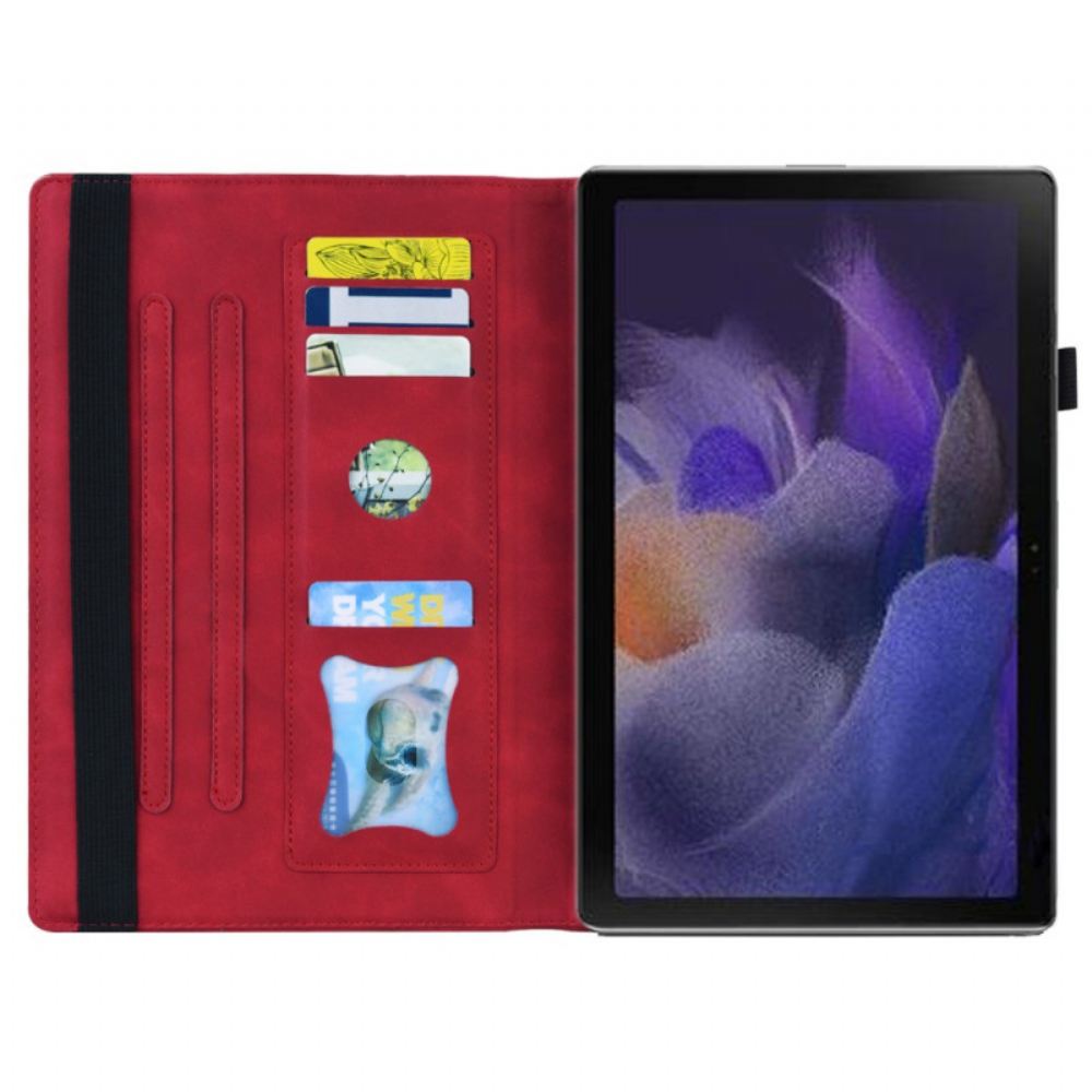 Kožené Pouzdro Folio Na Samsung Galaxy Tab A8 Obchodní Kožený Efekt