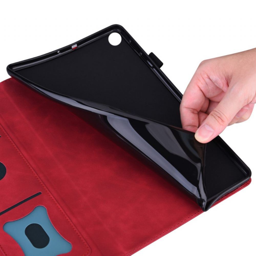 Kožené Pouzdro Folio Na Samsung Galaxy Tab A8 Obchodní Kožený Efekt