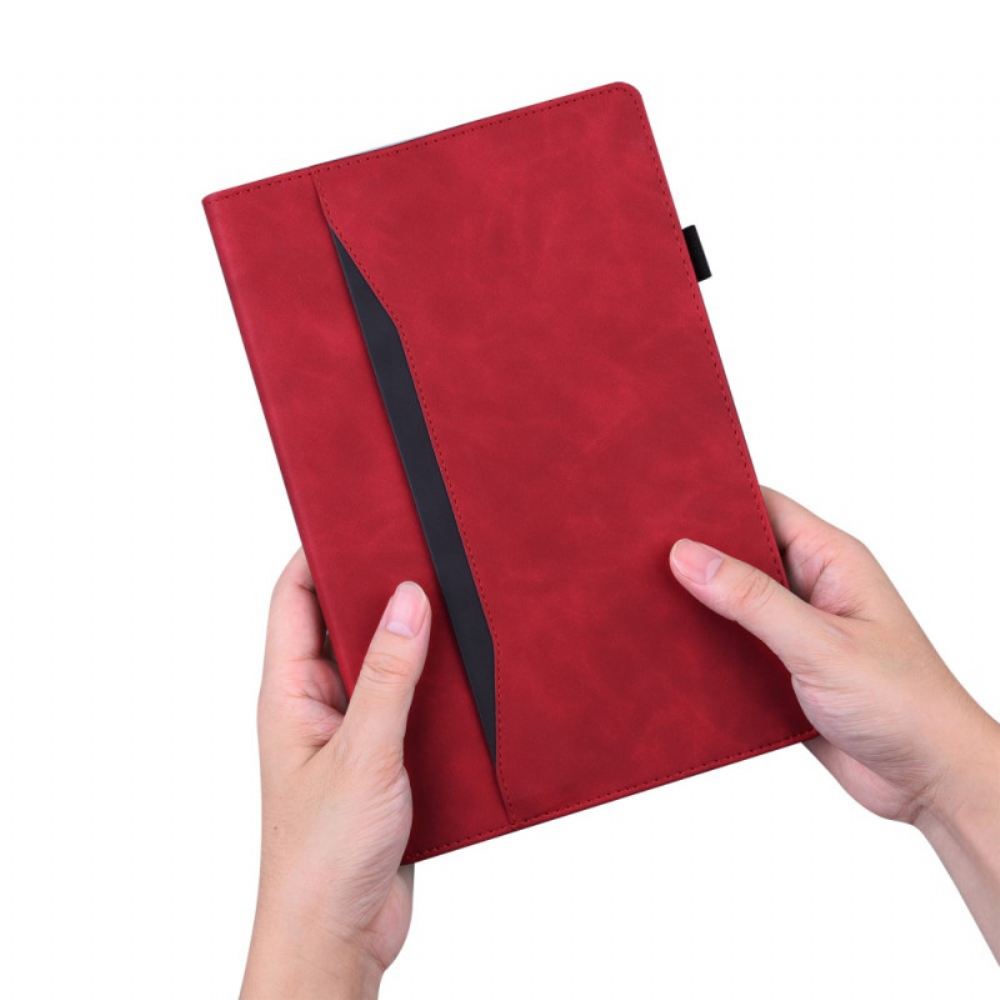 Kožené Pouzdro Folio Na Samsung Galaxy Tab A8 Obchodní Kožený Efekt
