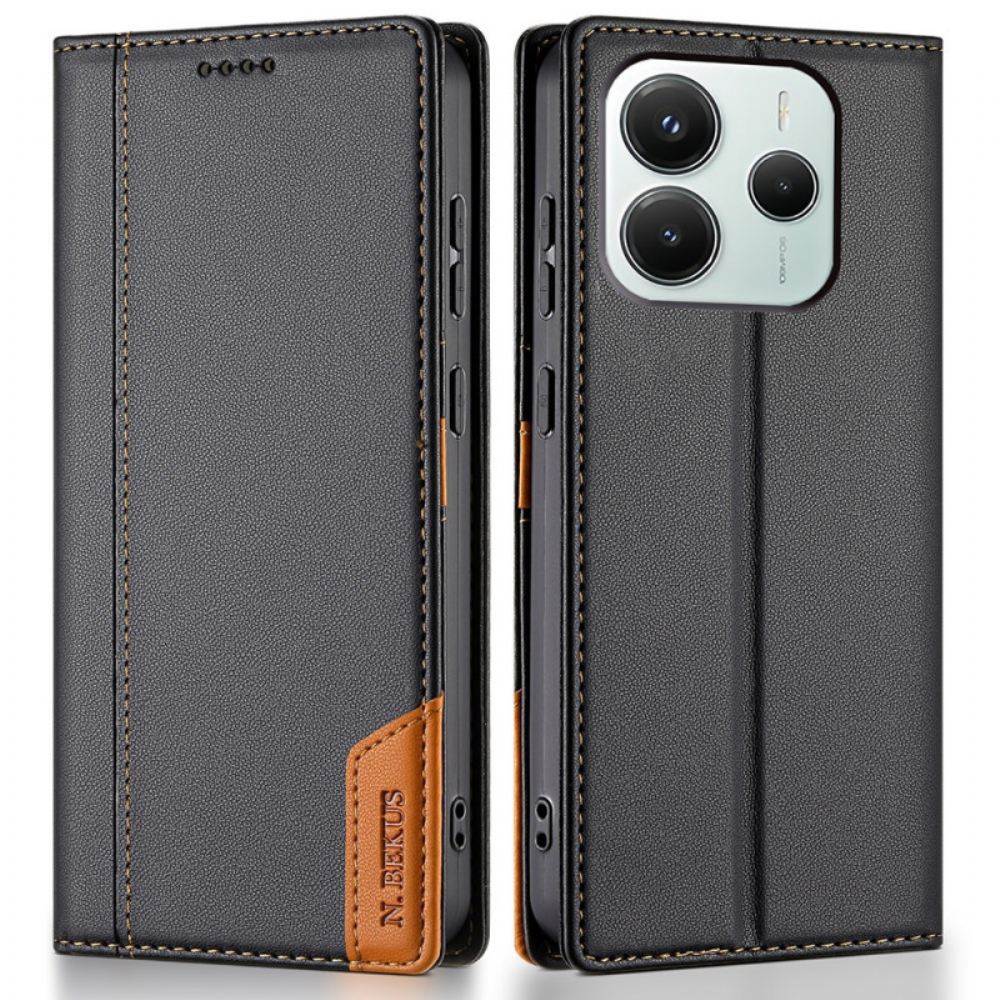 Kožené Pouzdro Folio Xiaomi Redmi Note 14 5g N.bekus