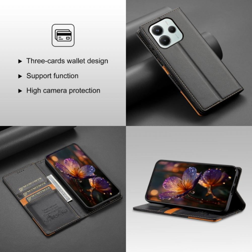 Kožené Pouzdro Folio Xiaomi Redmi Note 14 5g N.bekus