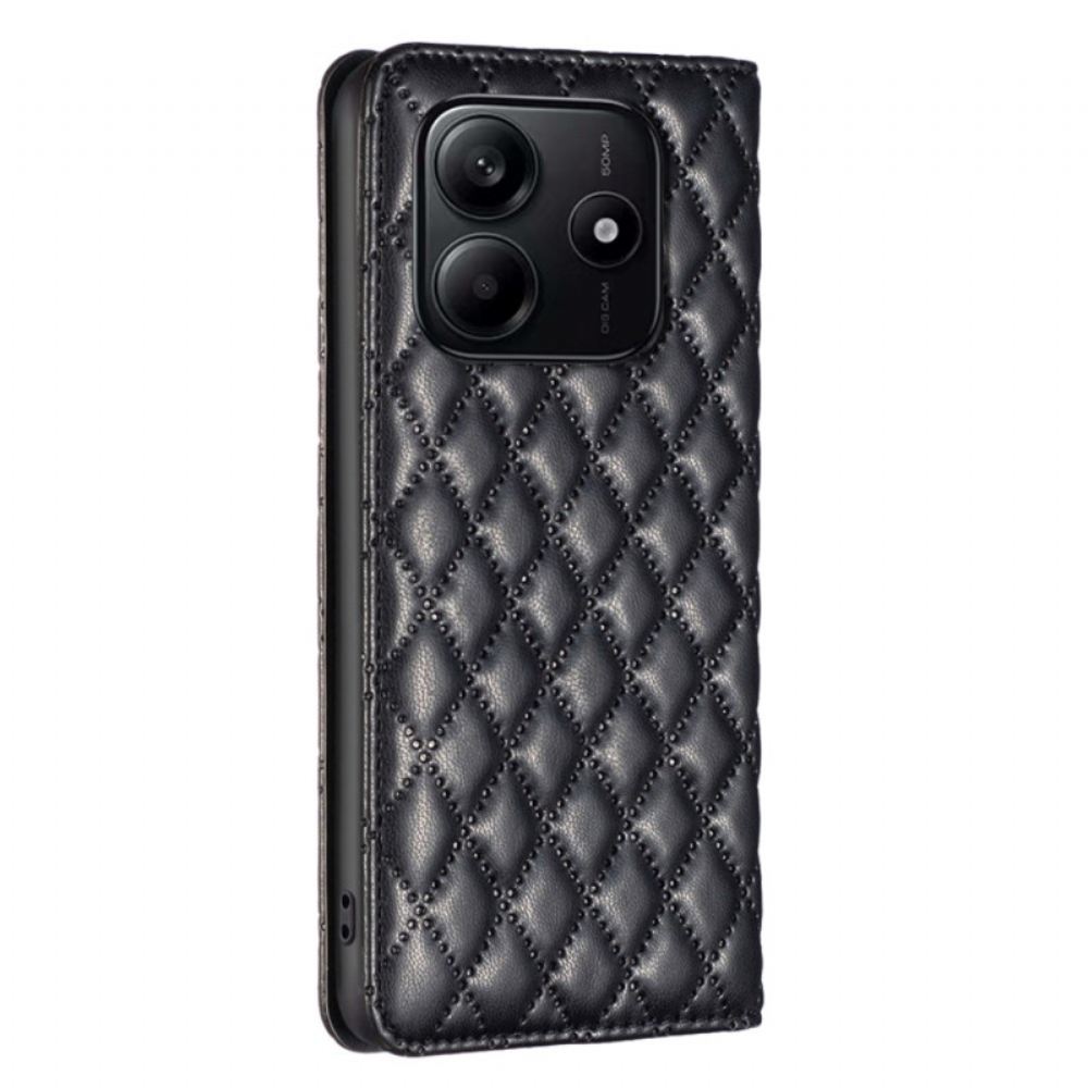 Kožené Pouzdro Folio Xiaomi Redmi Note 14 5g Prošívaná Barva Binfen