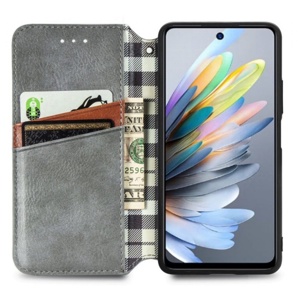 Kožené Pouzdro Folio Xiaomi Redmi Note 14 5g Vintage Kožený Efekt