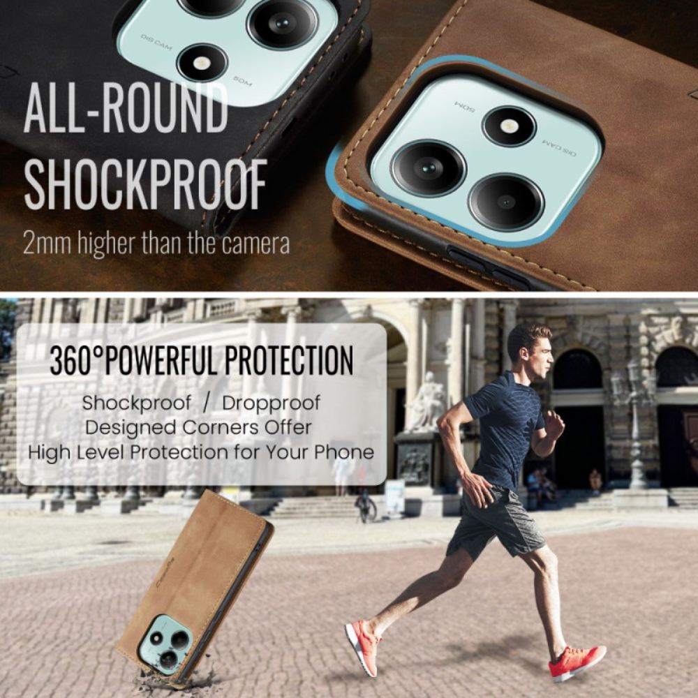 Kožené Pouzdro Xiaomi Redmi Note 14 5g Caseme Kožený Efekt