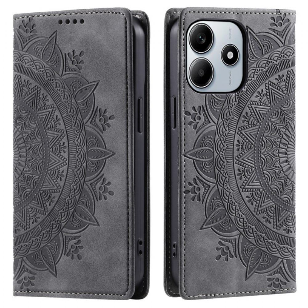 Kožené Pouzdro Xiaomi Redmi Note 14 5g Mandala S Semišovým Efektem
