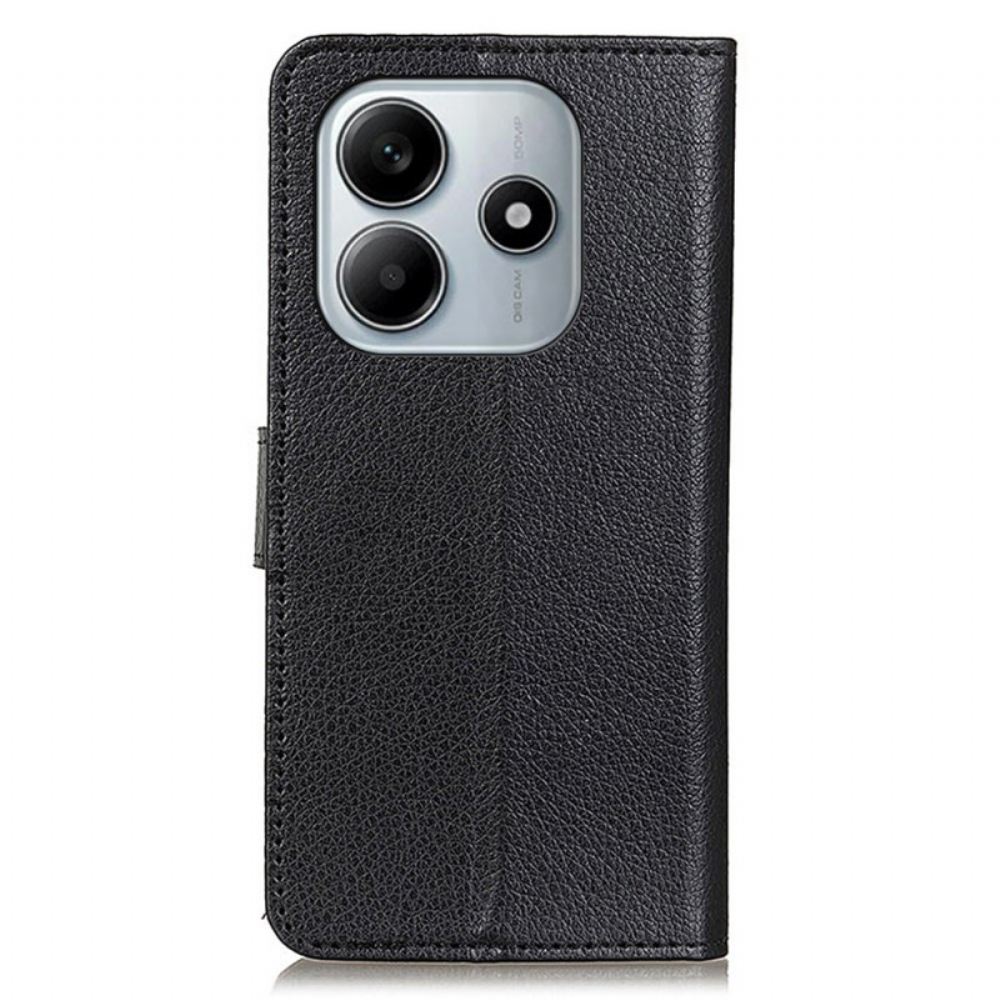 Kožený Kryt Na Xiaomi Redmi Note 14 5g Tradiční Umělá Kůže Liči