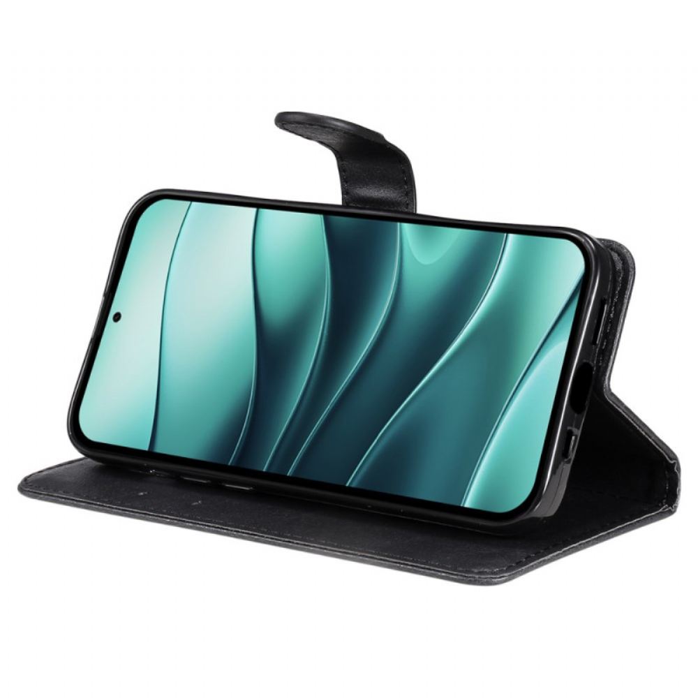 Kožený Kryt Na Xiaomi Redmi Note 14 5g Umělá Kůže S Popruhem