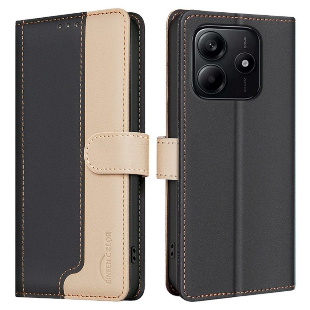 Kožený Kryt Xiaomi Redmi Note 14 5g Dvoubarevná Barva Binfen