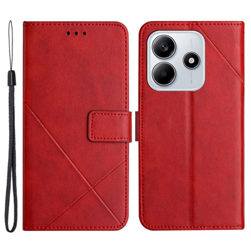 Kožený Kryt Xiaomi Redmi Note 14 5g Idewei Lines