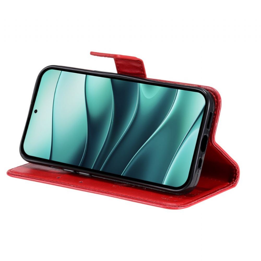 Kožený Kryt Xiaomi Redmi Note 14 5g Kočka A Strom Lnaière