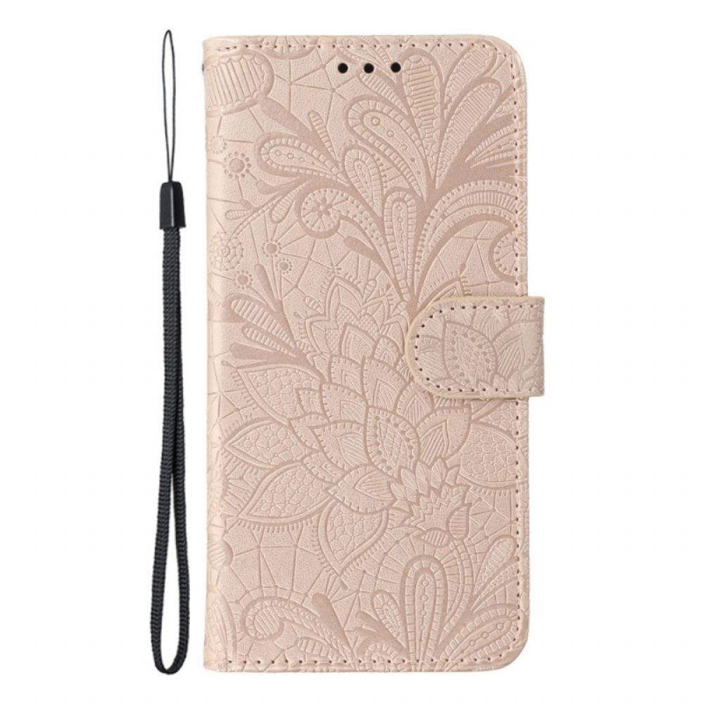 Kožený Kryt Xiaomi Redmi Note 14 5g Krajková Mandala