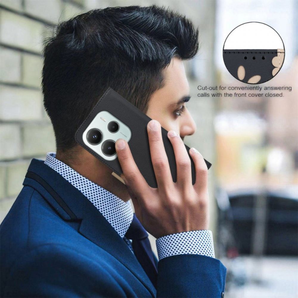 Kožený Kryt Xiaomi Redmi Note 14 5g Květinová Barva Binfen