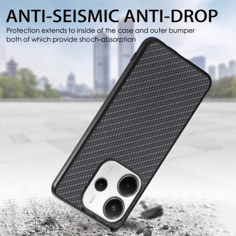 Kryt Na Xiaomi Redmi Note 14 5g Textura Uhlíkových Vláken