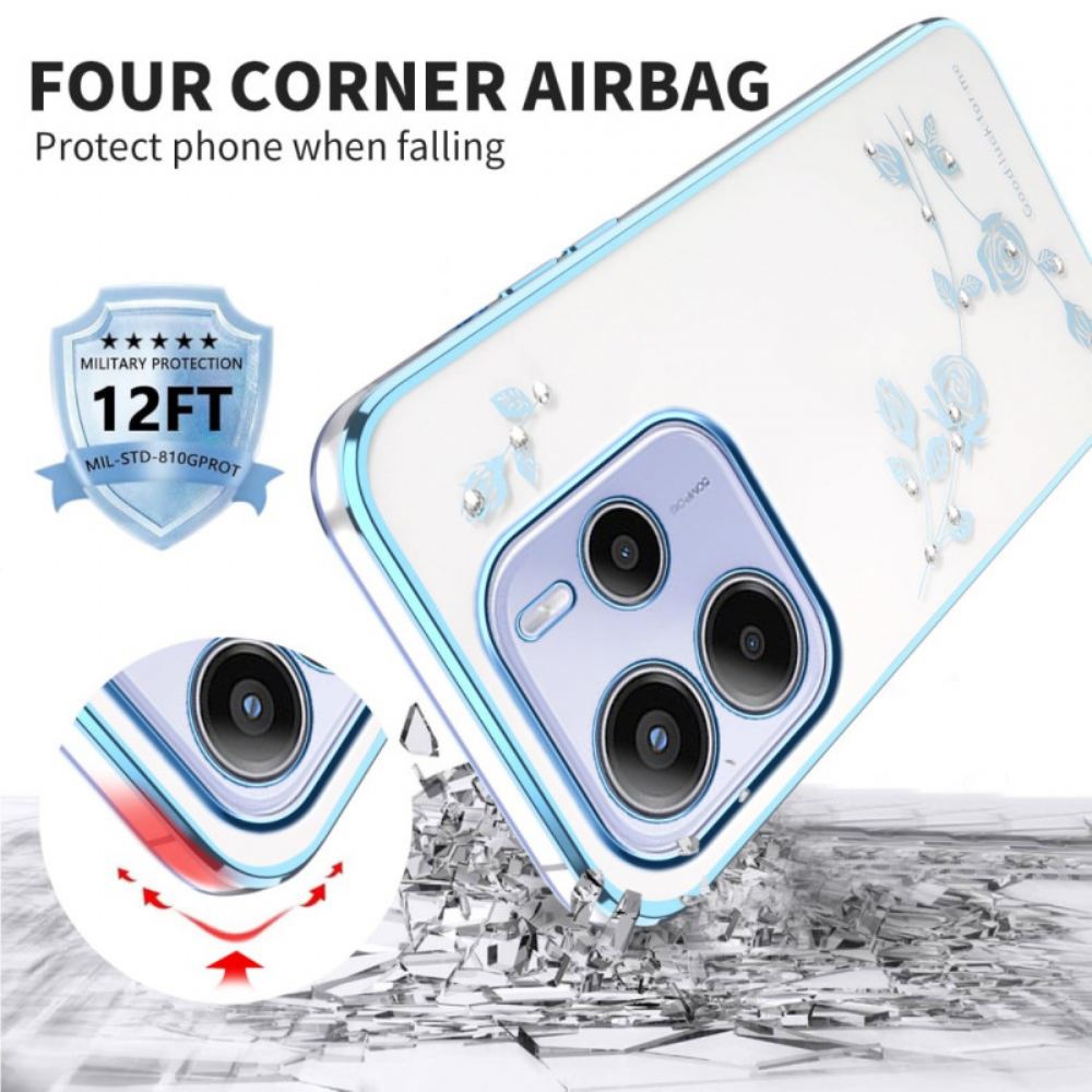 Kryt Xiaomi Redmi Note 14 5g Kadem Květiny A Kamínky