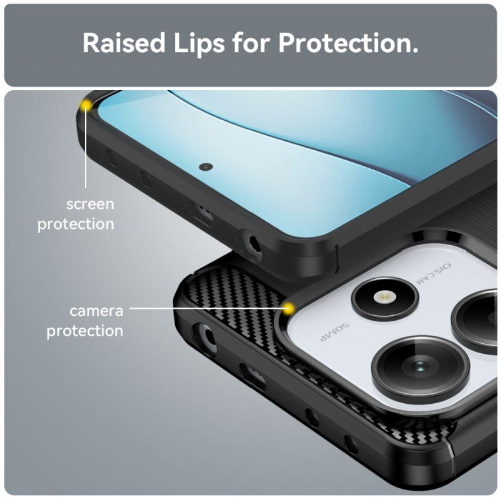 Kryt Xiaomi Redmi Note 14 5g Kartáčovaný Uhlíkový Materiál