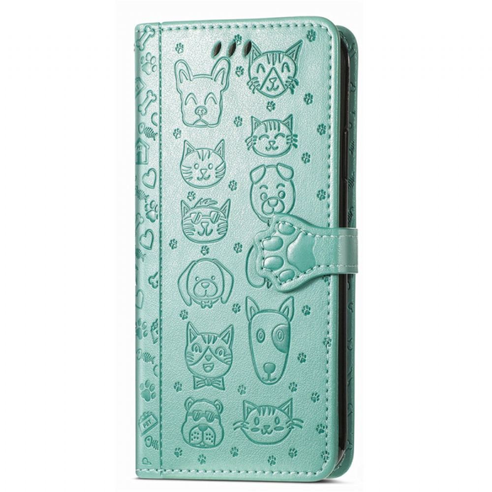 Peněženková Pouzdra Xiaomi Redmi Note 14 5g Animovaná Zvířata