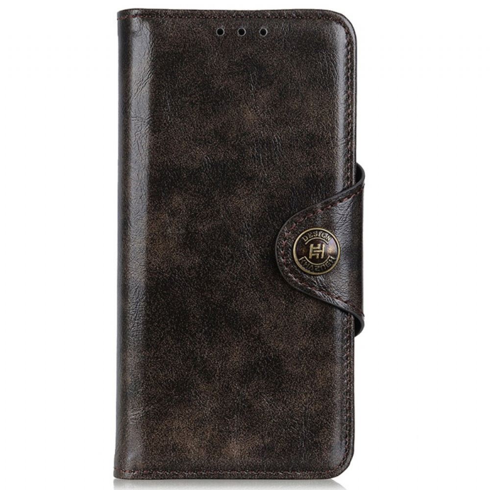 Flipové Pouzdro Na OnePlus Nord 2T 5G Vintage Knoflík Z Umělé Kůže