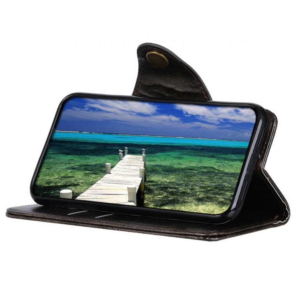 Flipové Pouzdro Na OnePlus Nord 2T 5G Vintage Knoflík Z Umělé Kůže