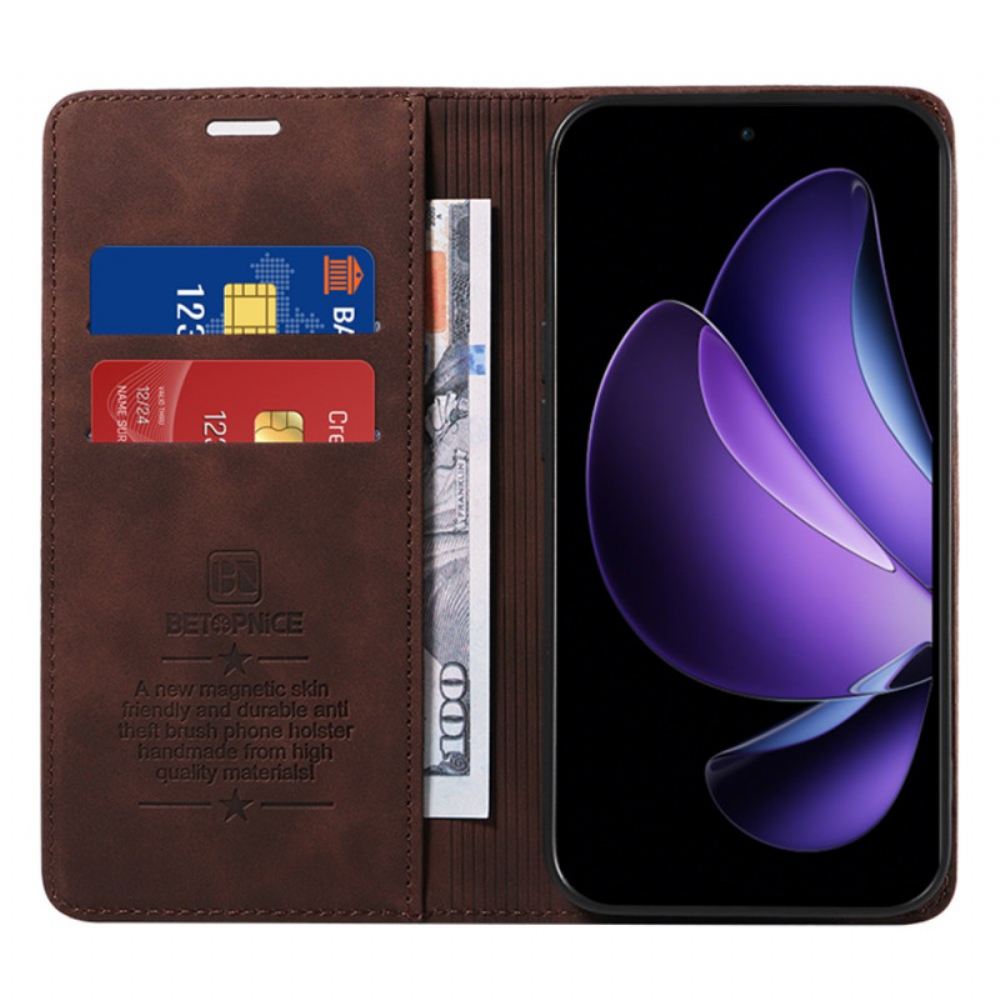 Kožené Pouzdro Folio Na Oppo Reno 13f 4g / 5g / 13 Fs 5g Technologie Anti-rfid Betopnice