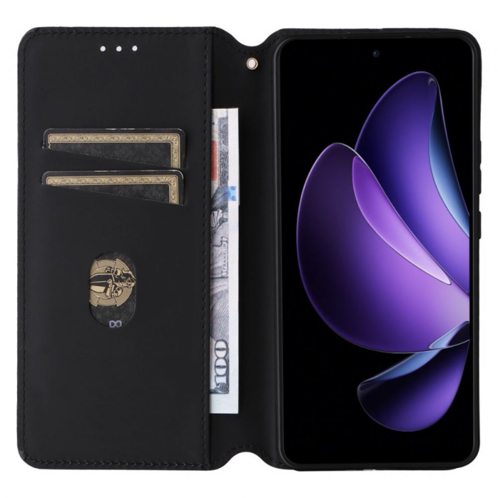 Kožené Pouzdro Folio Oppo Reno 13f 4g / 5g / 13 Fs 5g 3d Diamanty
