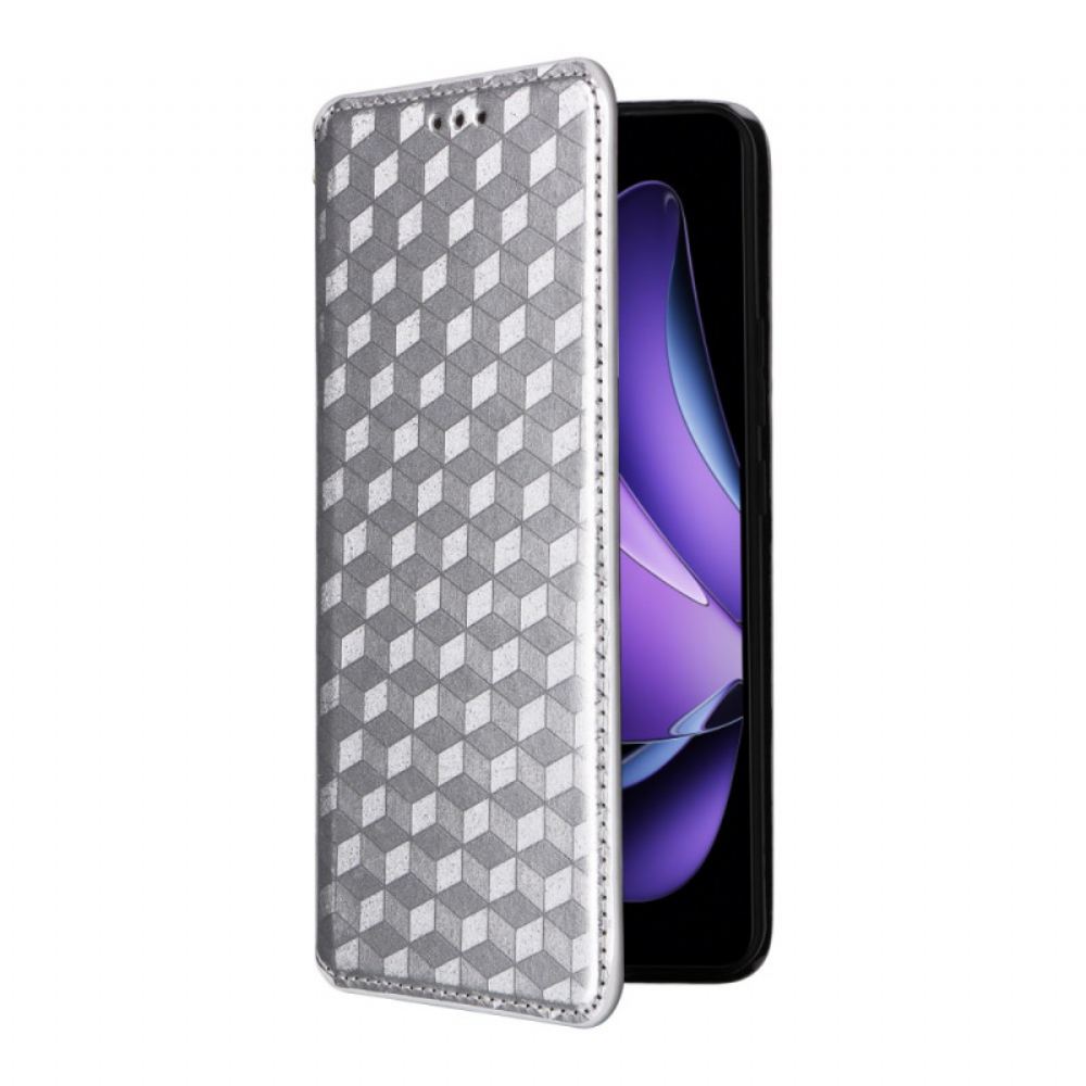 Kožené Pouzdro Folio Oppo Reno 13f 4g / 5g / 13 Fs 5g 3d Diamanty