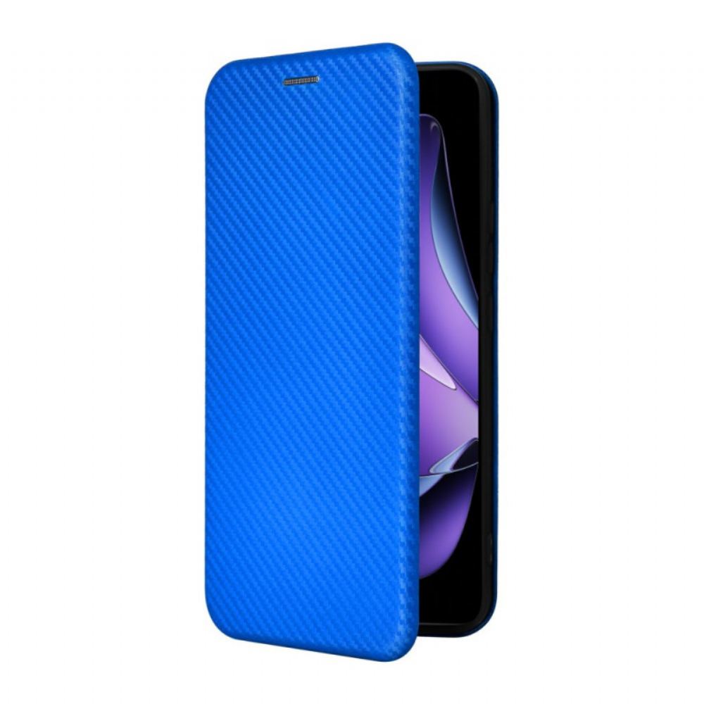 Kožené Pouzdro Folio Oppo Reno 13f 4g / 5g / 13 Fs 5g Uhlíková Vlákna