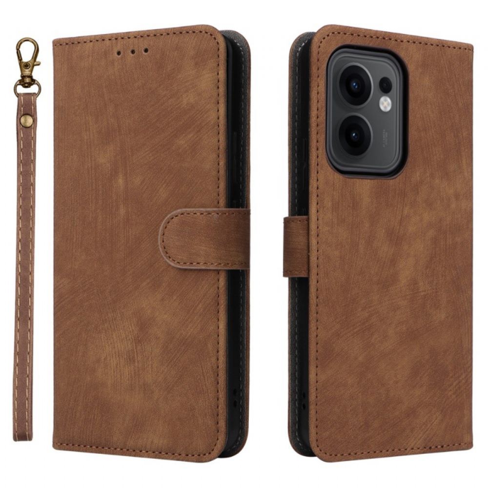 Kožený Kryt Oppo Reno 13f 4g / 5g / 13 Fs 5g Rfid Šňůrka Na Peněženku