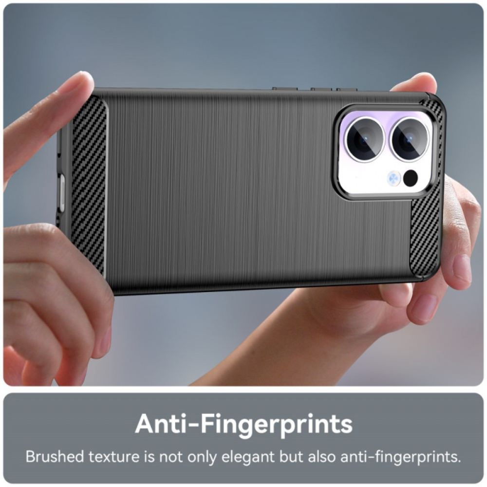 Kryt Oppo Reno 13f 4g / 5g / 13 Fs 5g Kartáčované Uhlíkové Vlákno